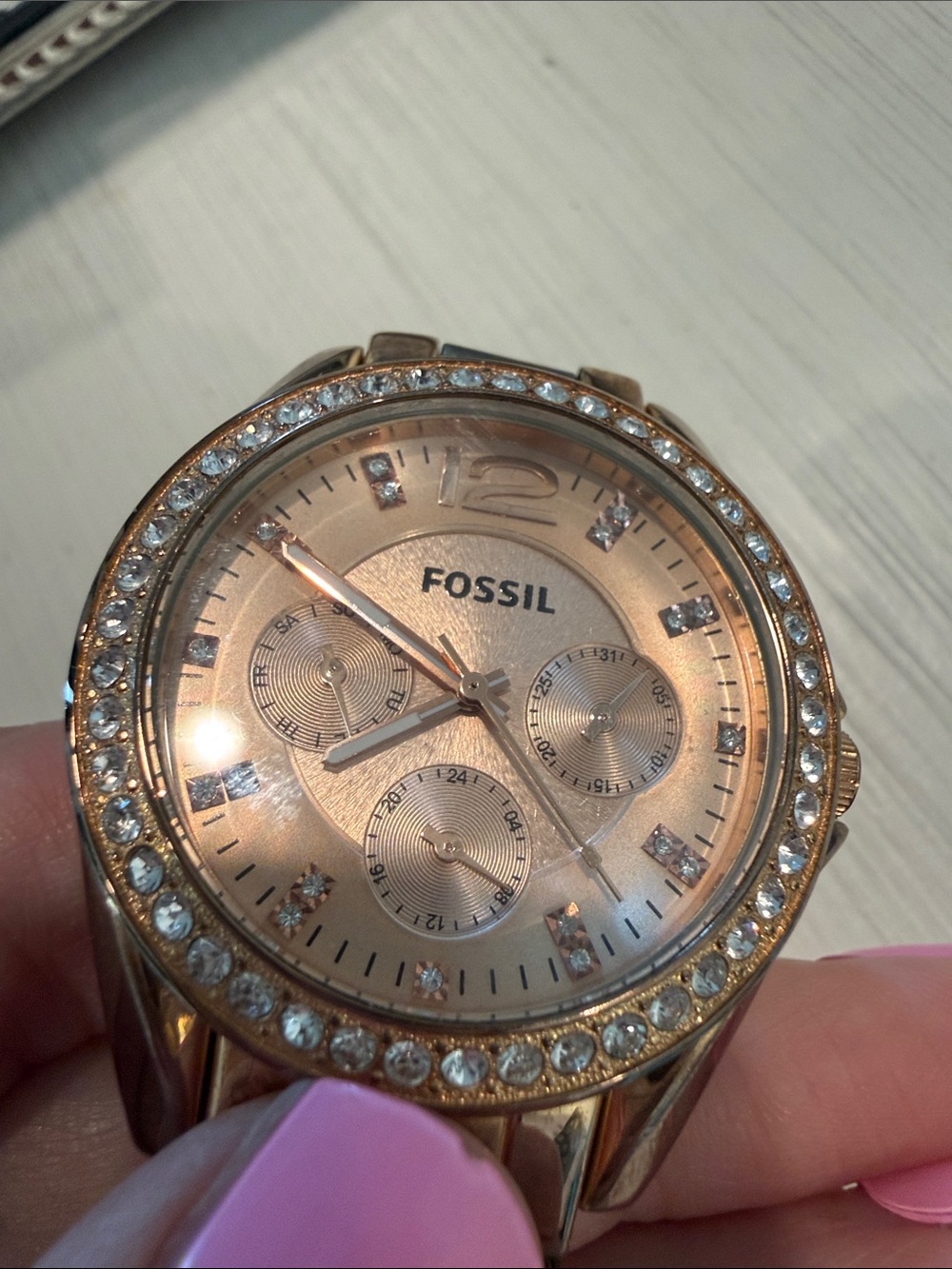 Fossil Riley Multifunction Rose Gold-Tone Watch - Picture 10 of 10